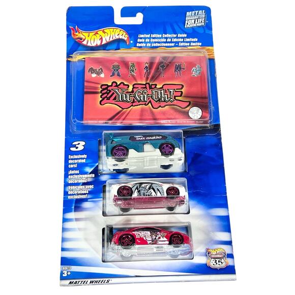 Hot Wheels Yu-Gi-Oh! 3 Pack With Limited Edition Collector Guide 2001 New - Picture 1 of 7